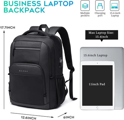 Waterproof Laptop Backpack 15.6" with USB Charging Port – Travel Bag