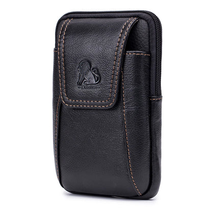 Leather Belt Bag for Men - Genuine Cowhide Phone Waist Pouch