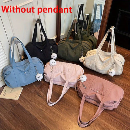 Women's Large Capacity Nylon Travel Duffle Bag – Lightweight & Waterproof