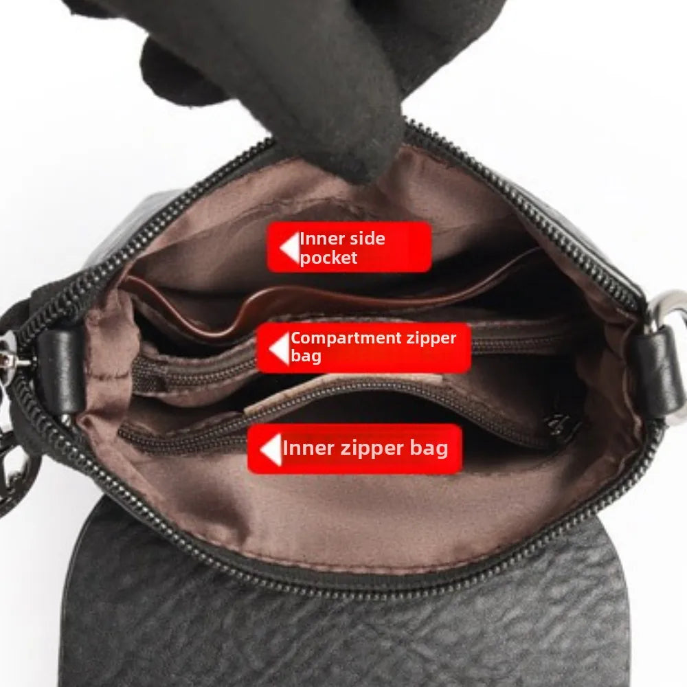 Women's Small Crossbody Phone Bag – Soft Leather Flap Purse