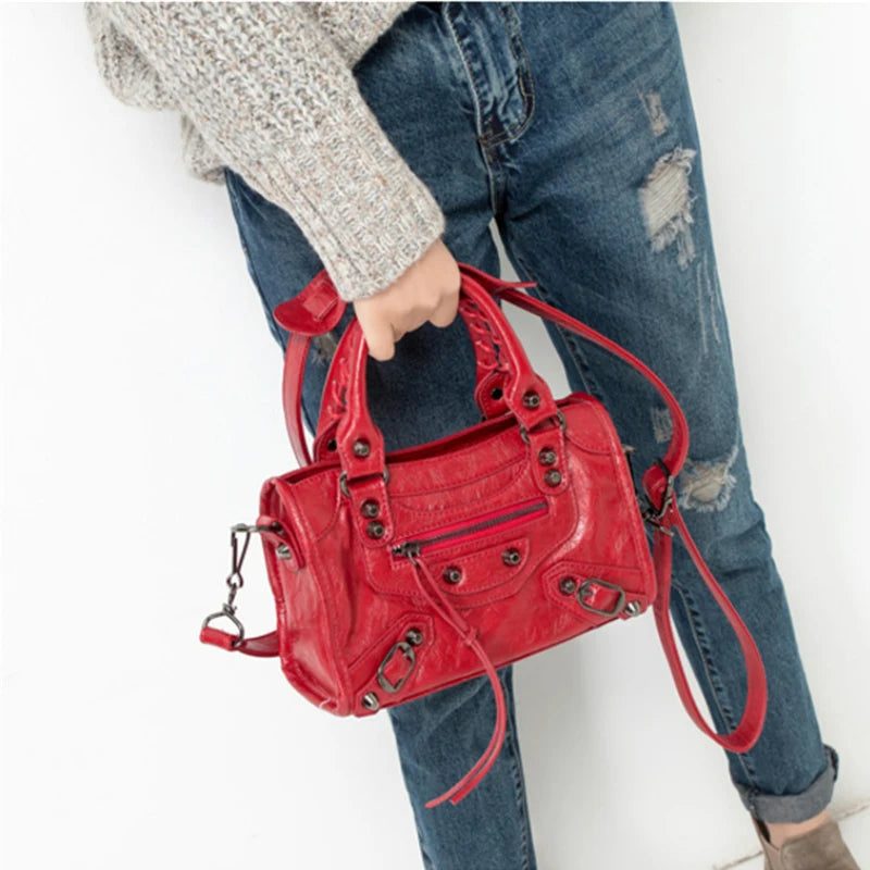 City Motorcycle Shoulder Bag Tote Women Luxury Designer Autumn Winter Handbag Crossbody Large