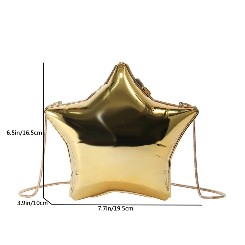 Star-Shaped Acrylic Mini Bag – Party Clutch Purse for Women