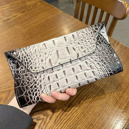 Crocodile Pattern Genuine Leather Women's Long Clutch Wallet