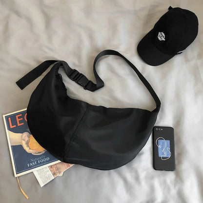 Nylon Crossbody Hobo Bag – Unisex Large Capacity