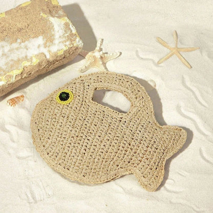 Turtle Woven Straw Shoulder Bag – Boho Beach Crossbody
