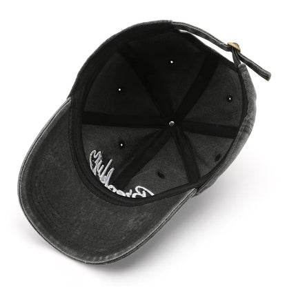 Vintage Washed Baseball Cap – City Embroidery Unisex Dad Hat
