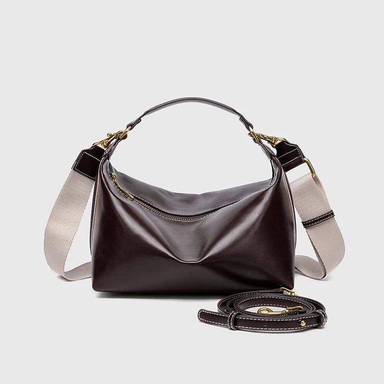 Panelled Canvas Bucket Bag Designer Women Handbags Luxury Pu Leather Shoulder Crossbody Bags Wide