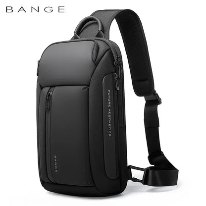 Bange Men's Waterproof Chest Sling Bag – Large Capacity Multi-Pocket