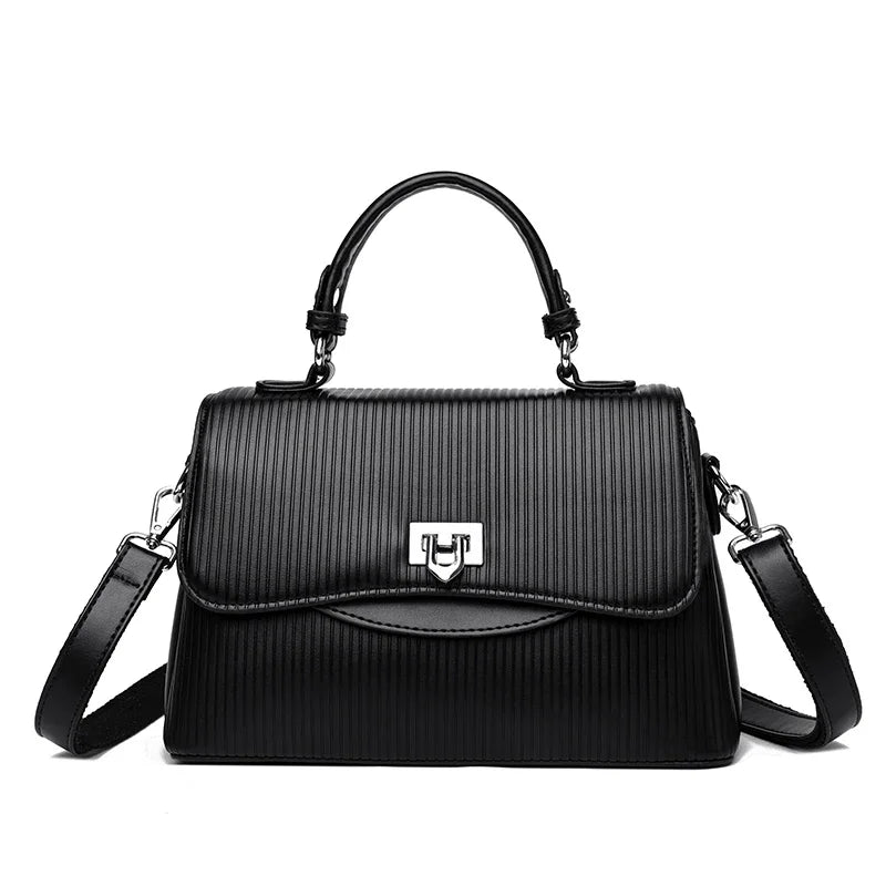 Women's Leather Crossbody Bag – Large Capacity Shoulder Handbag
