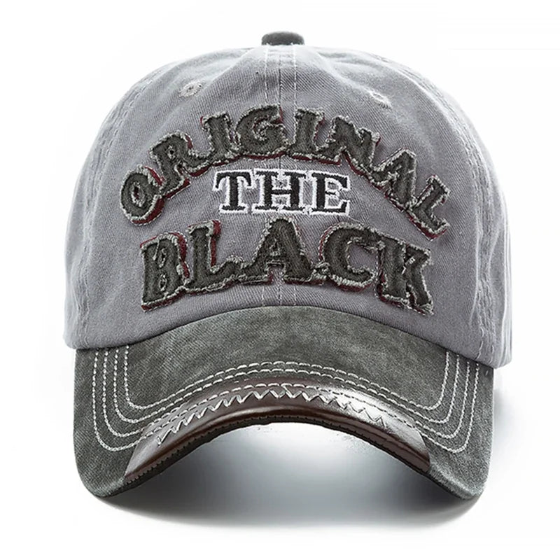Unisex Vintage Baseball Cap Cotton Hats Men Women Casual 3d Black Letter Embroidery Outdoor Sports