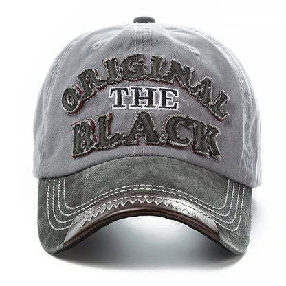 Unisex Vintage Baseball Cap Cotton Hats Men Women Casual 3d Black Letter Embroidery Outdoor Sports