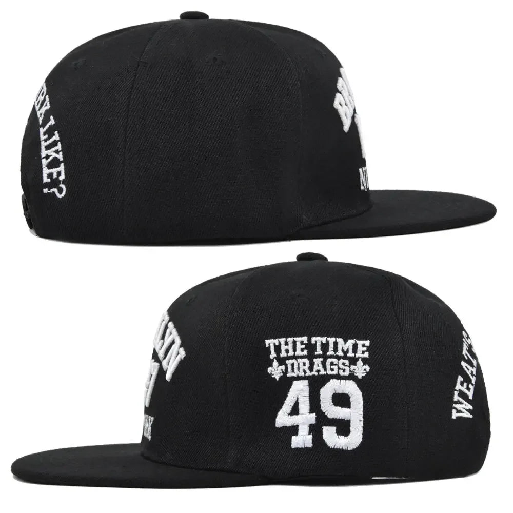 Embroidered Snapback Baseball Cap – Adjustable Hip Hop Hat for Men & Women
