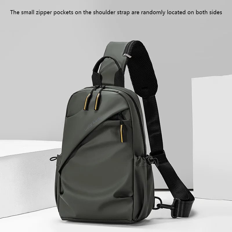 Men's Waterproof Chest Bag – Minimalist Sling Crossbody