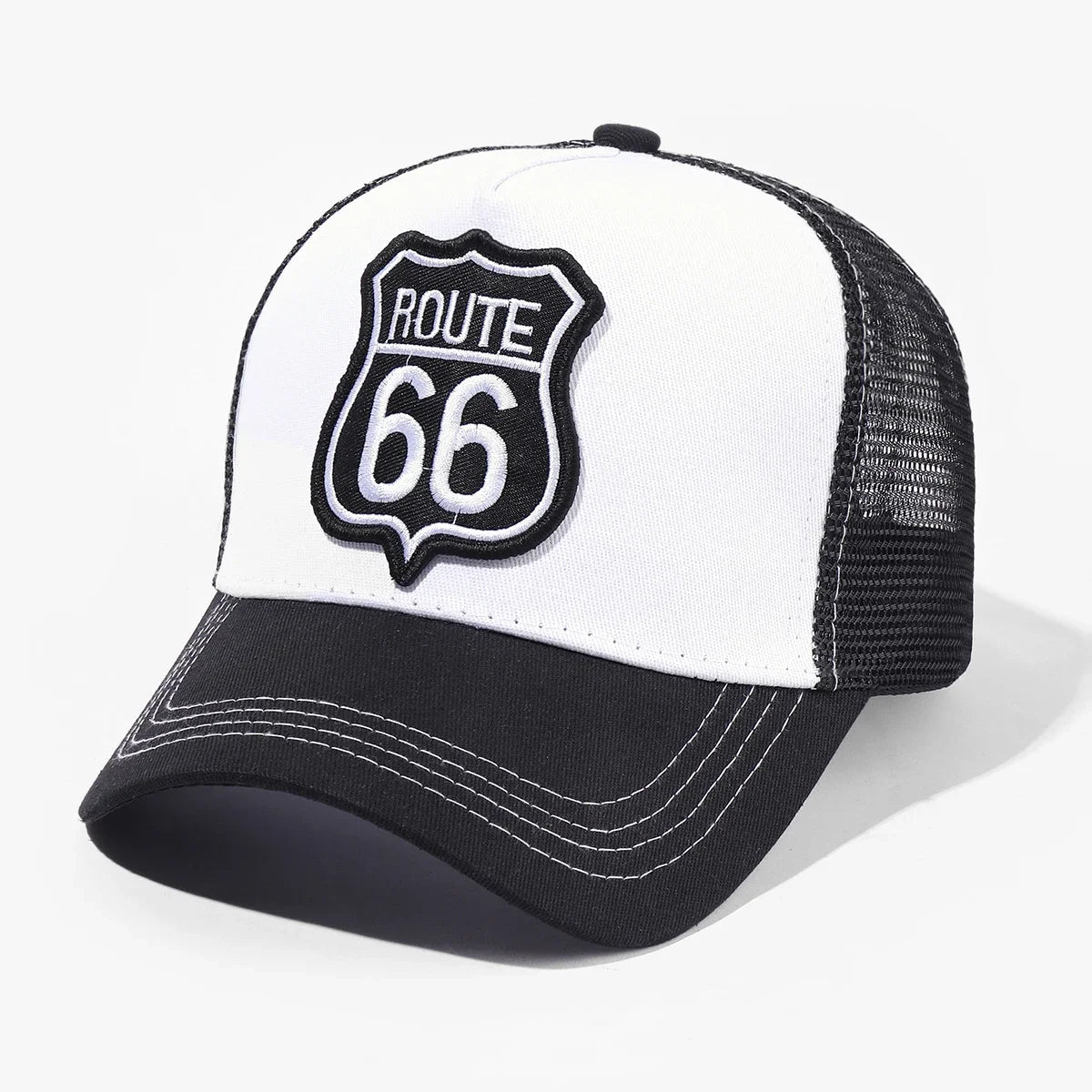 Route 66 Mesh Trucker Cap – Breathable Adjustable Baseball Hat