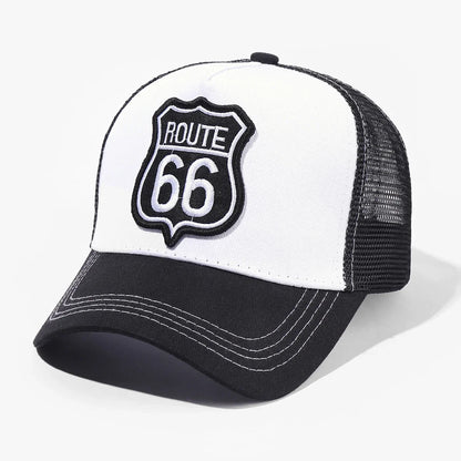Route 66 Mesh Trucker Cap – Breathable Adjustable Baseball Hat