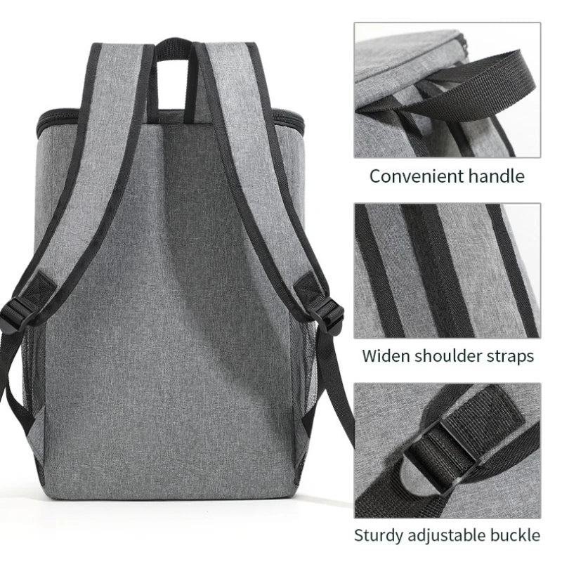 Insulated Cooler Backpack 18L Waterproof Thermal Lunch Bag