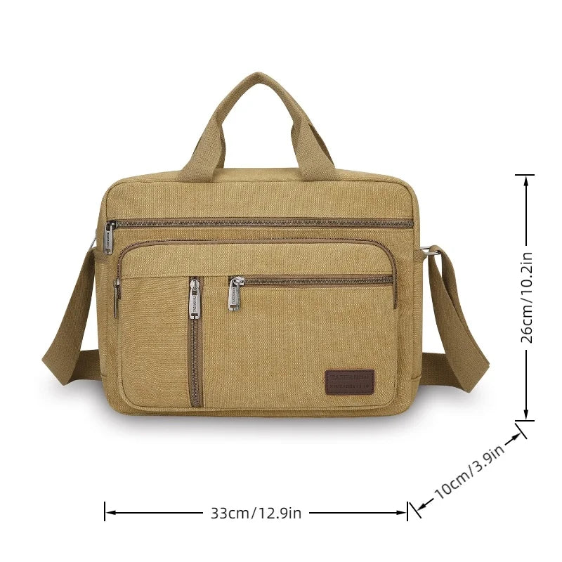 Canvas Shoulder Bag for Men – Casual Crossbody Tote
