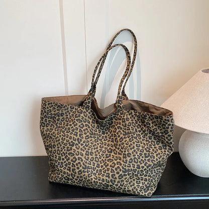 Fashionable Leopard Print Top Handle Bag Women Crossbody Casual Shoulder Comfortable Versatile