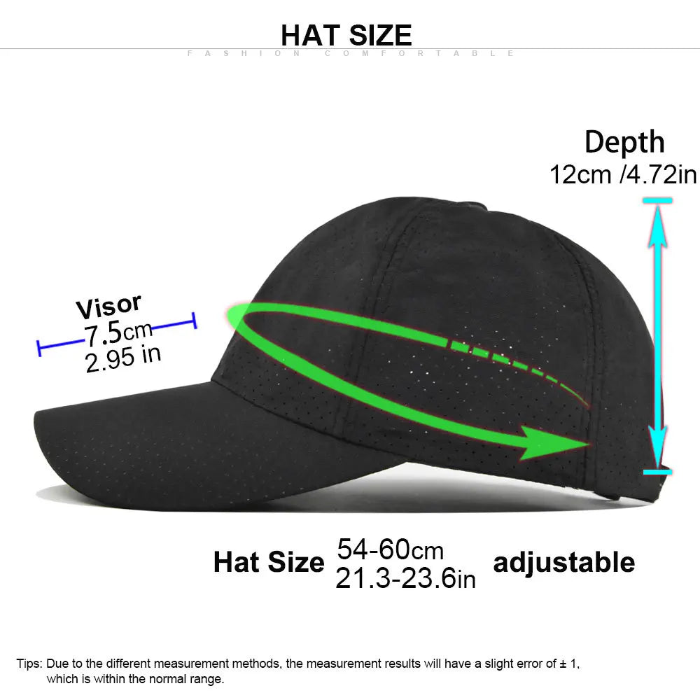 Quick-Dry Baseball Cap – Unisex Outdoor Sport Hat