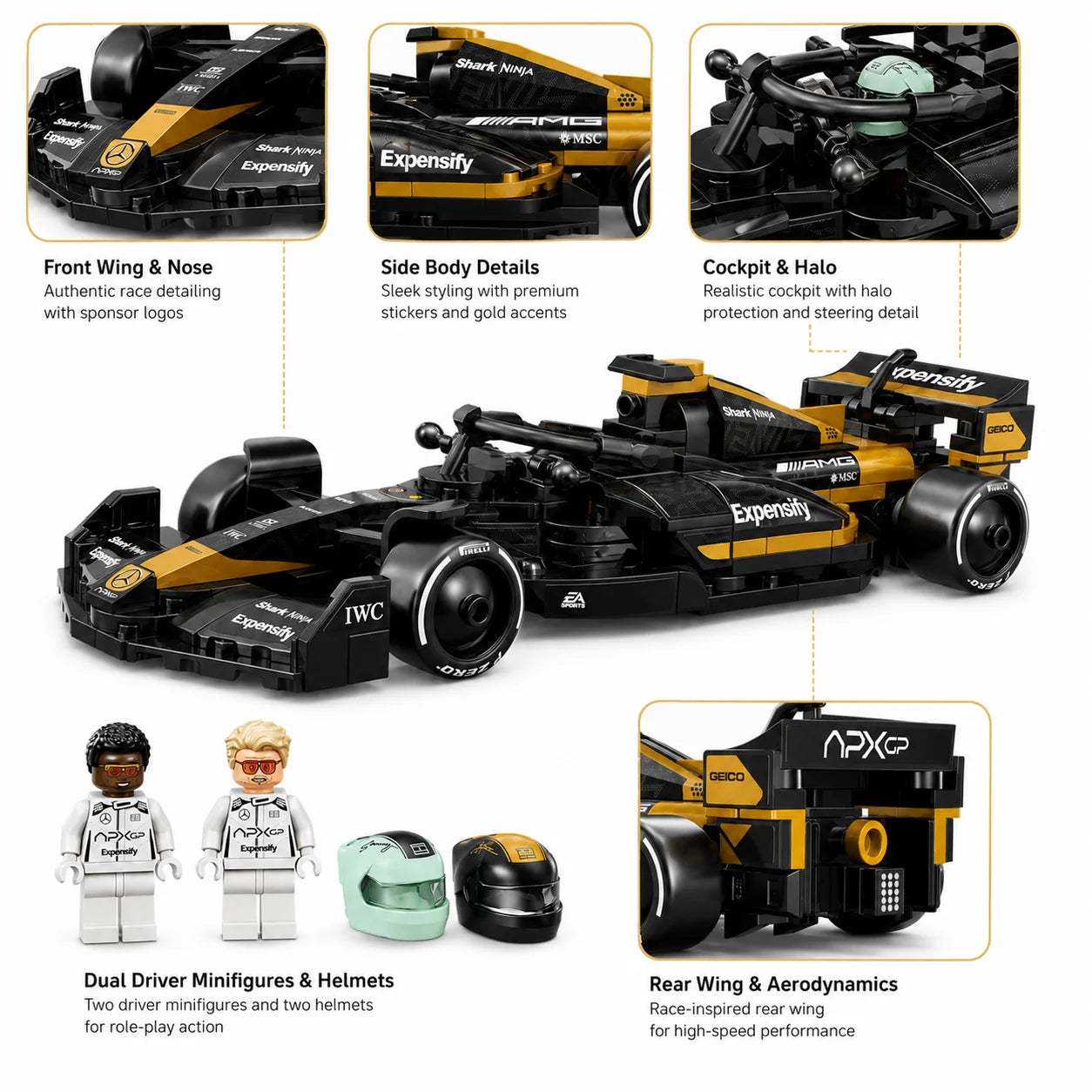 LEGO Speed Champions APXGP Team Race Car – F1 The Movie Set 77252