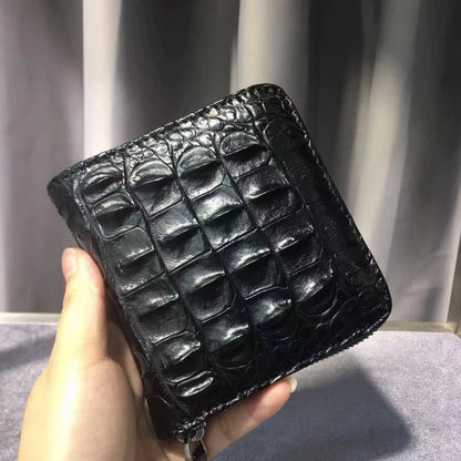 Luxury Crocodile Leather Zipper Wallet for Men