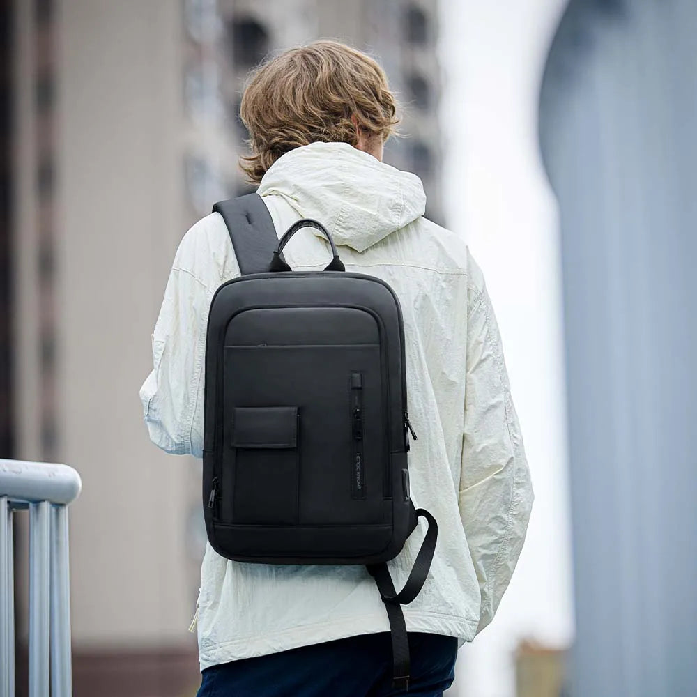 Slim Laptop Backpack Men 15.6" & 17" USB Port Lightweight