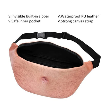 Dad Bod Belly Fanny Pack – Funny Novelty Beer Belly Waist Bag
