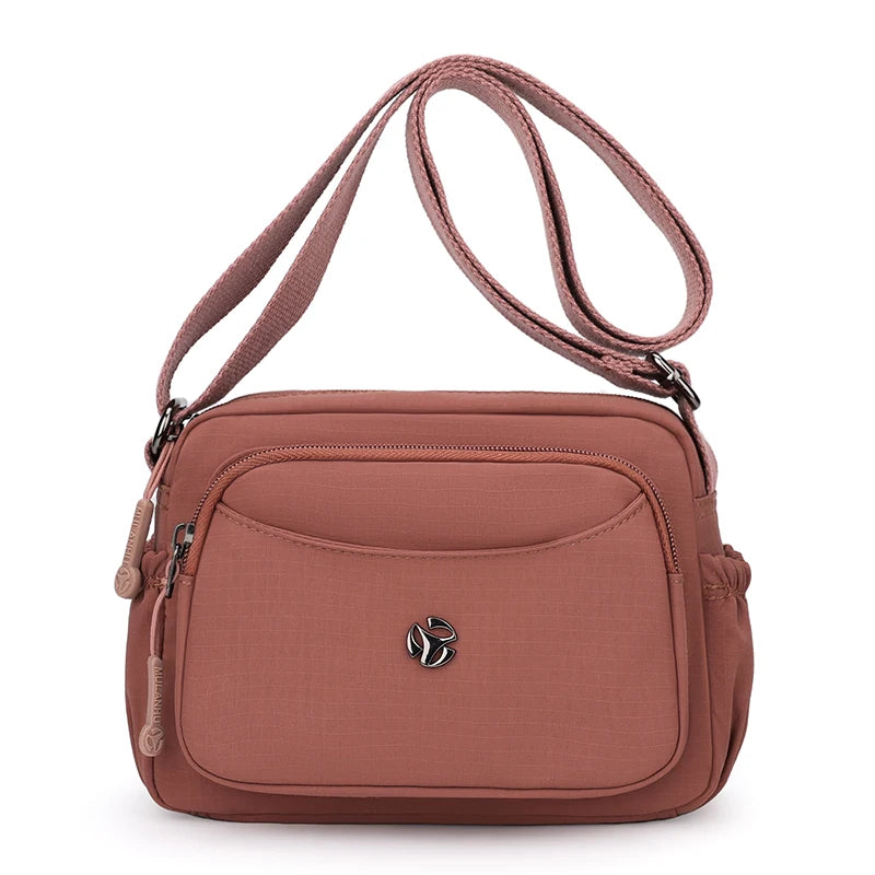 Women's Waterproof Nylon Crossbody Bag – Lightweight Small Square