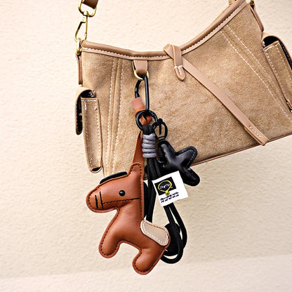 Leather Pony Bag Charm Keychain – Cute Horse Phone Strap for Women