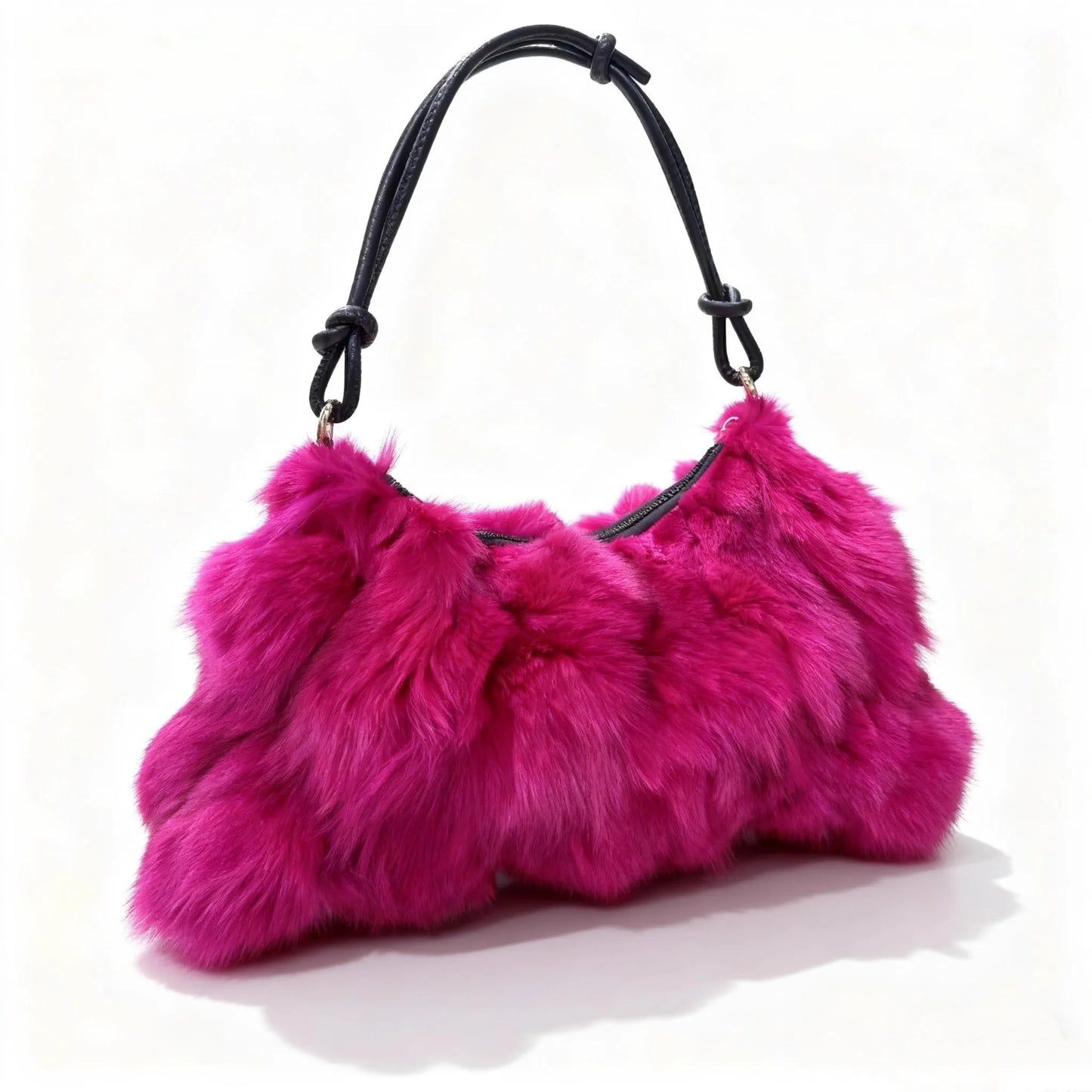 Luxury Europe America Women Real Fox Fur Bag Messenger Chain Shoulder Ladies Tote Handbag Crossbody