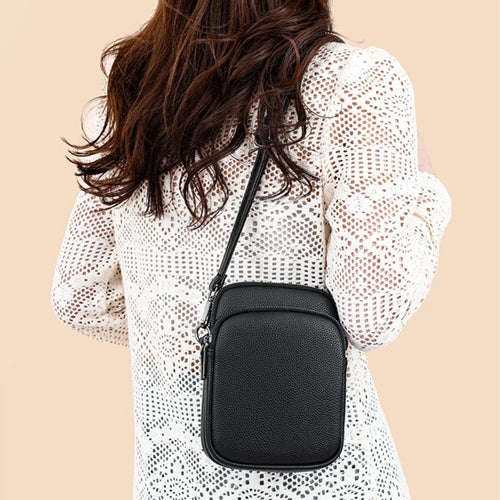 2025 New 100 Genuine Cowhide Women S Leather Mobile Phone Bag Crossbody Bags Designer Messenger