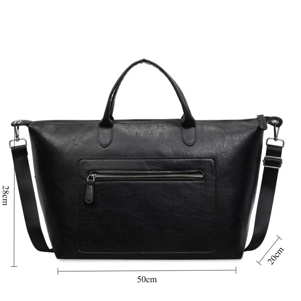 Large Capacity Women's Tote Bag – Leather Shoulder Commuter Bag