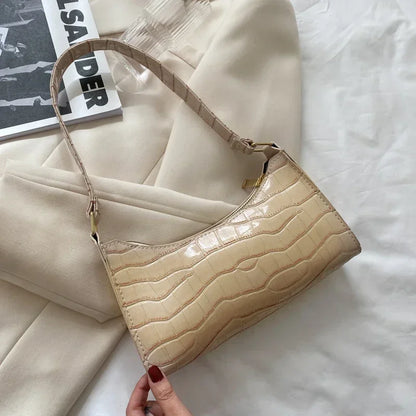 Exquisite Shopping Bag Retro Casual Women Totes Shoulder Bags Female Leather Solid Color Chain