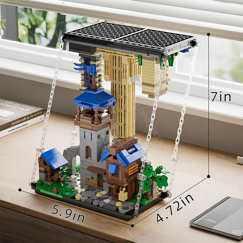 Anti-Gravity Reversed World Building Blocks – 835pcs Medieval City