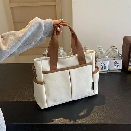 Canvas Tote Bag Women's Large Capacity Crossbody Handbag