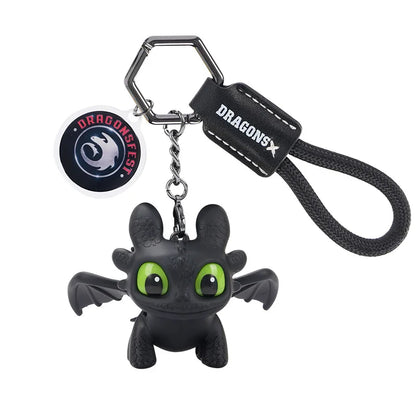 Toothless Plush Keychain & Denim Tote Bag – How to Train Your Dragon Gift