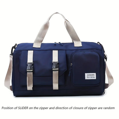 Women's Nylon Gym Bag with Shoe Compartment – Fitness Duffel