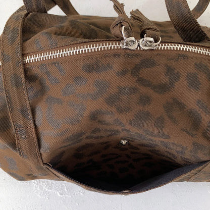 Wild Leopard Print Handbag Large Capacity Tote Bag Minimalist Nylon Women Shoulder Armpit Retro