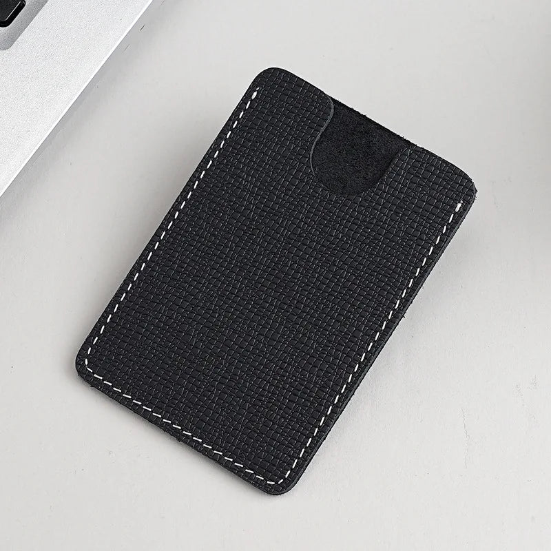 Slim Genuine Leather Card Holder – Ultra-Thin Cowhide Wallet