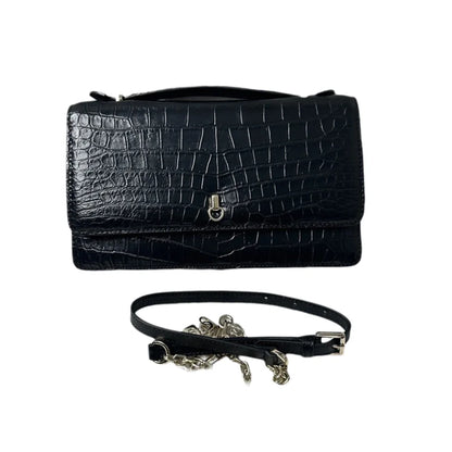 Crocodile Leather Flap Bag – Women's Matte Crossbody