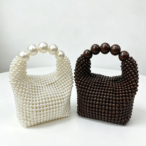 Pearl Beaded Handbag – Vintage Evening Bag for Women