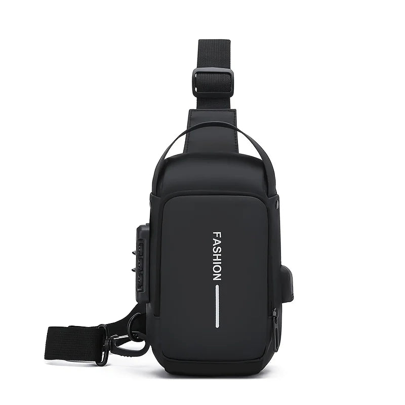 Men's Anti-Theft Sling Bag with USB Charging Port – Crossbody Chest Pack