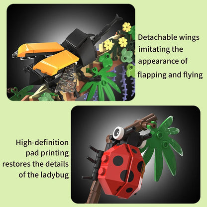 Insect Ecological Box Building Blocks – Beetle & Ladybug Diorama