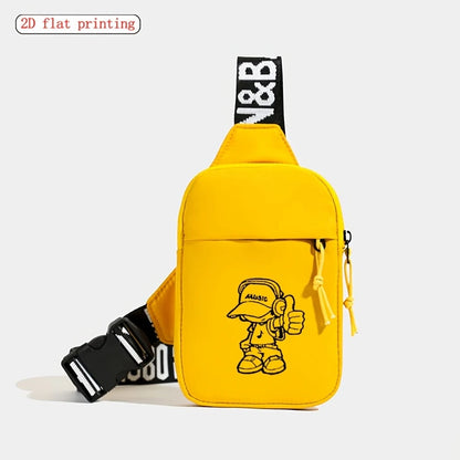 Men's Chest Bag with Music Boy 2D Print – Crossbody Sling Bag