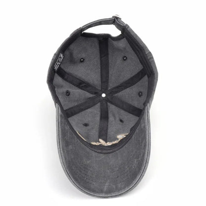 Washed Cotton Embroidered Baseball Cap – Unisex Casual Dad Hat