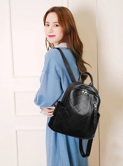 Genuine Leather Women's Backpack – Luxury Designer Bag