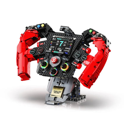 971-Piece F1 Racing Steering Wheel MOC Building Blocks Set for Adults
