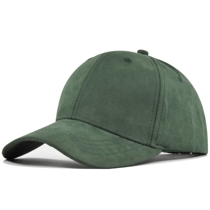Suede Baseball Cap – Snapback Adjustable Dad Hat for Men & Women