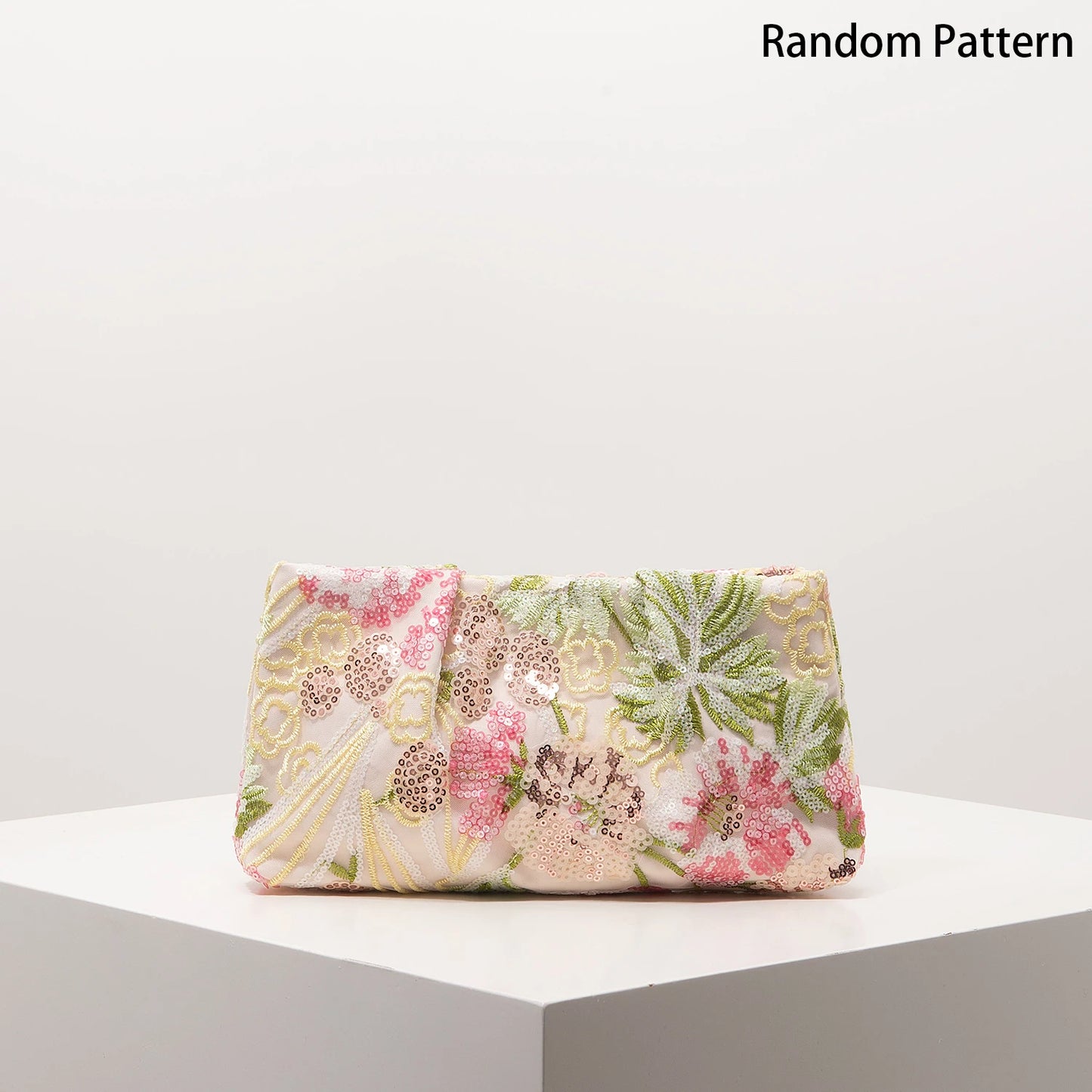 Clutch Bag Sequin Bag Floral Pop Embroidery Bag Gala Night Prom Bag