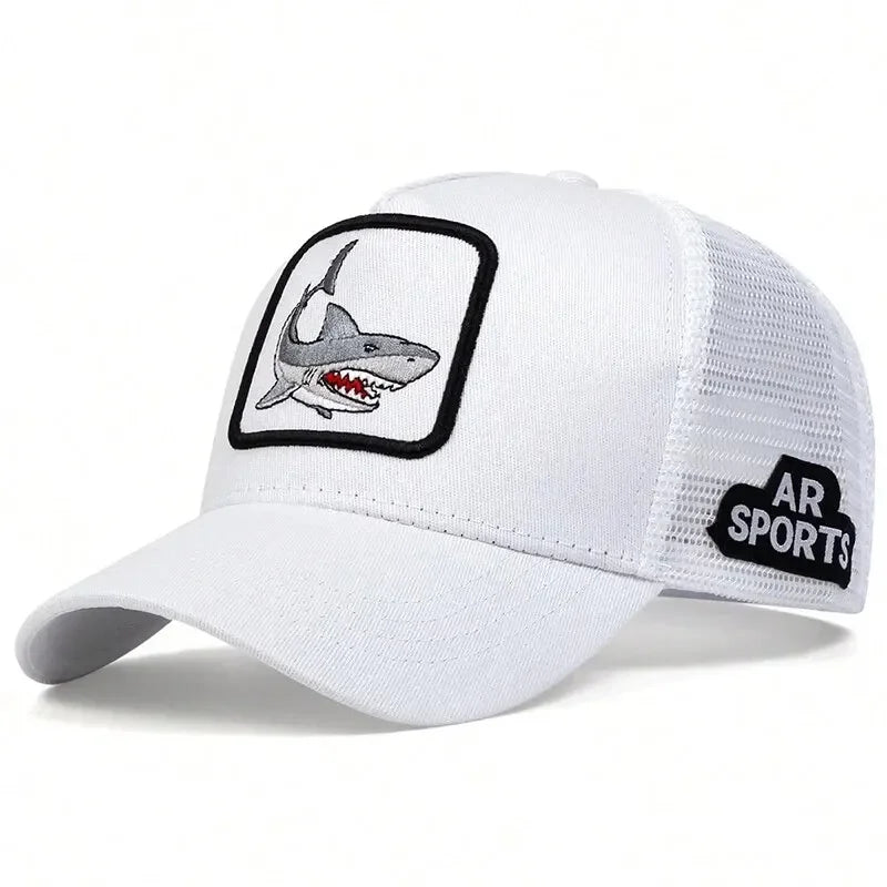 Animal Embroidery Trucker Cap – Mesh Baseball Hat for Men & Women